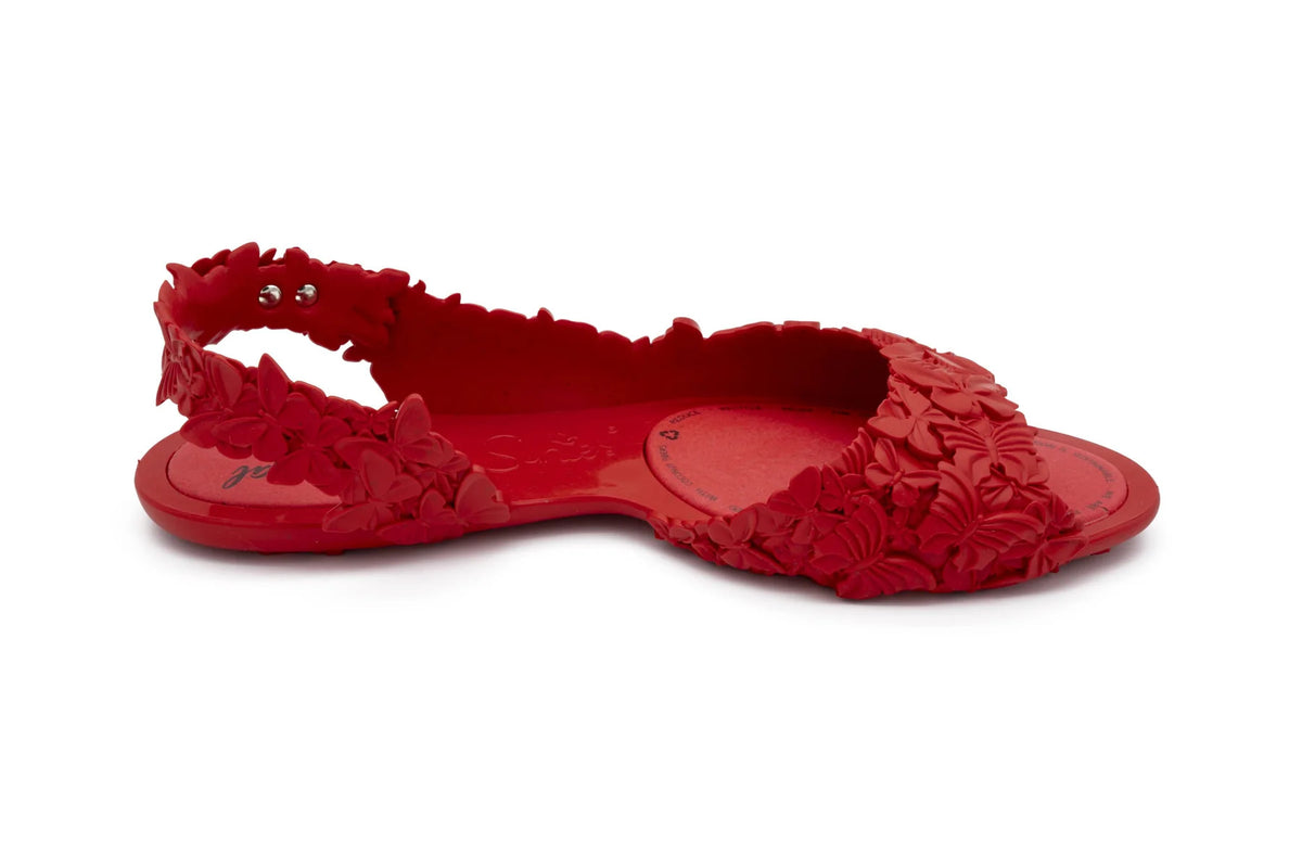 SUNIES FLEXI BUTTERFLY RED SANDALS