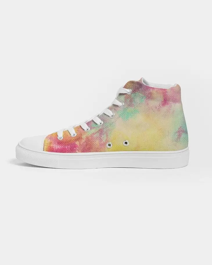 TIE DYE HIGH TOP CANVAS SNEAKERS