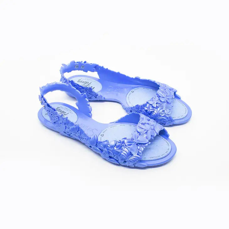 SUNIES FLEXI METALLIC BLUE SANDALS