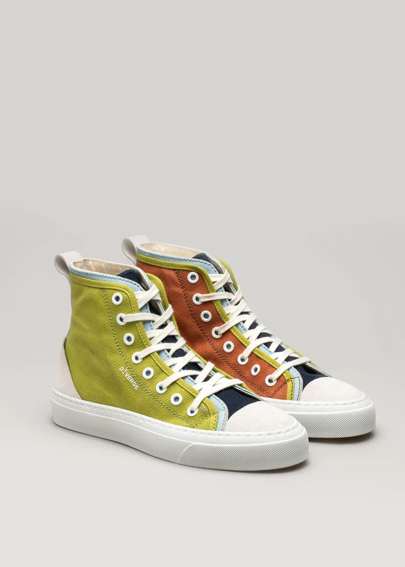 V3 HIGH OLIVE & BRICK CANVAS SNEAKERS