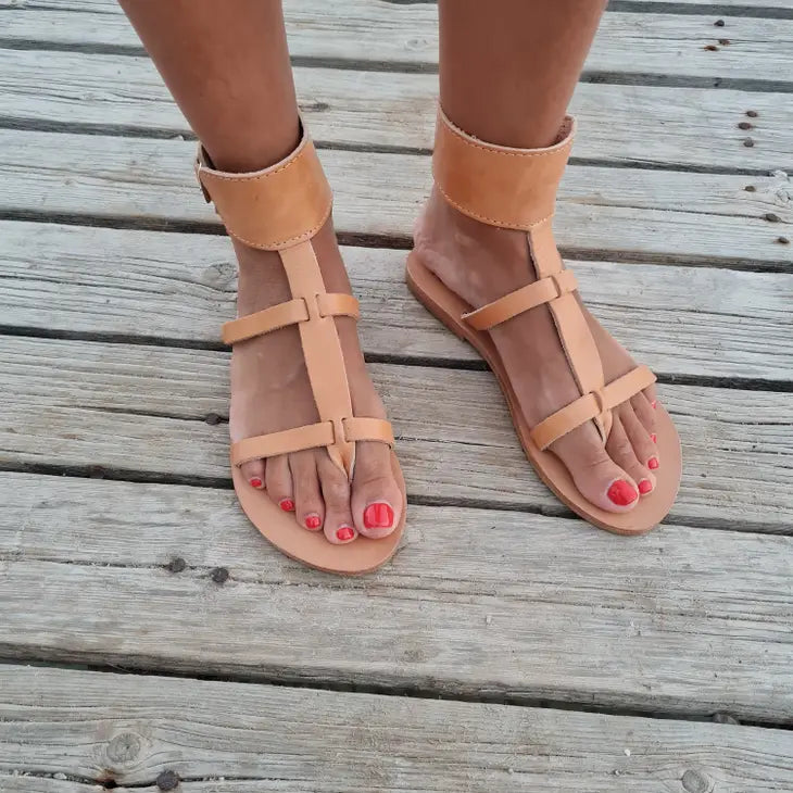 HANDCRAFT LEATHER GREEK SANDALS