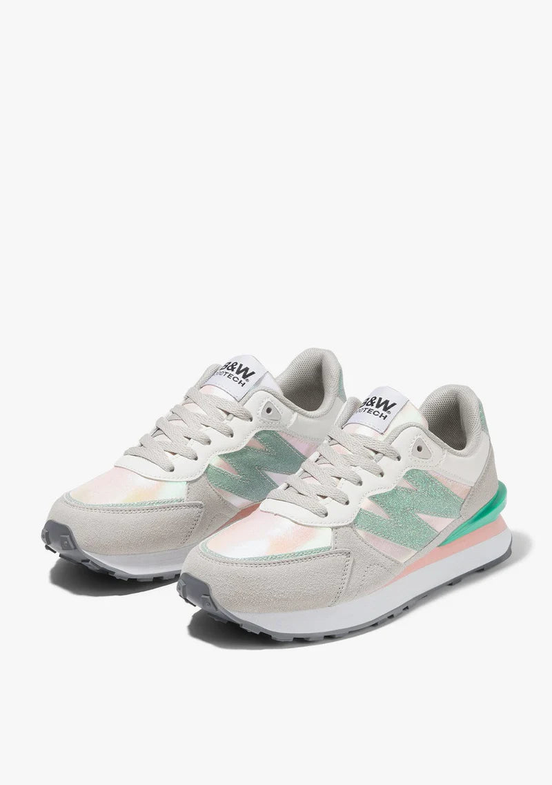 GREY/GREEN COLORFUL SNEAKERS