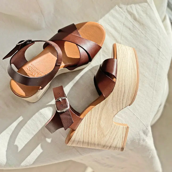 KEITA PLATFORM BROWN SANDAL