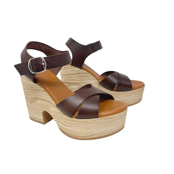 KEITA PLATFORM BROWN SANDAL