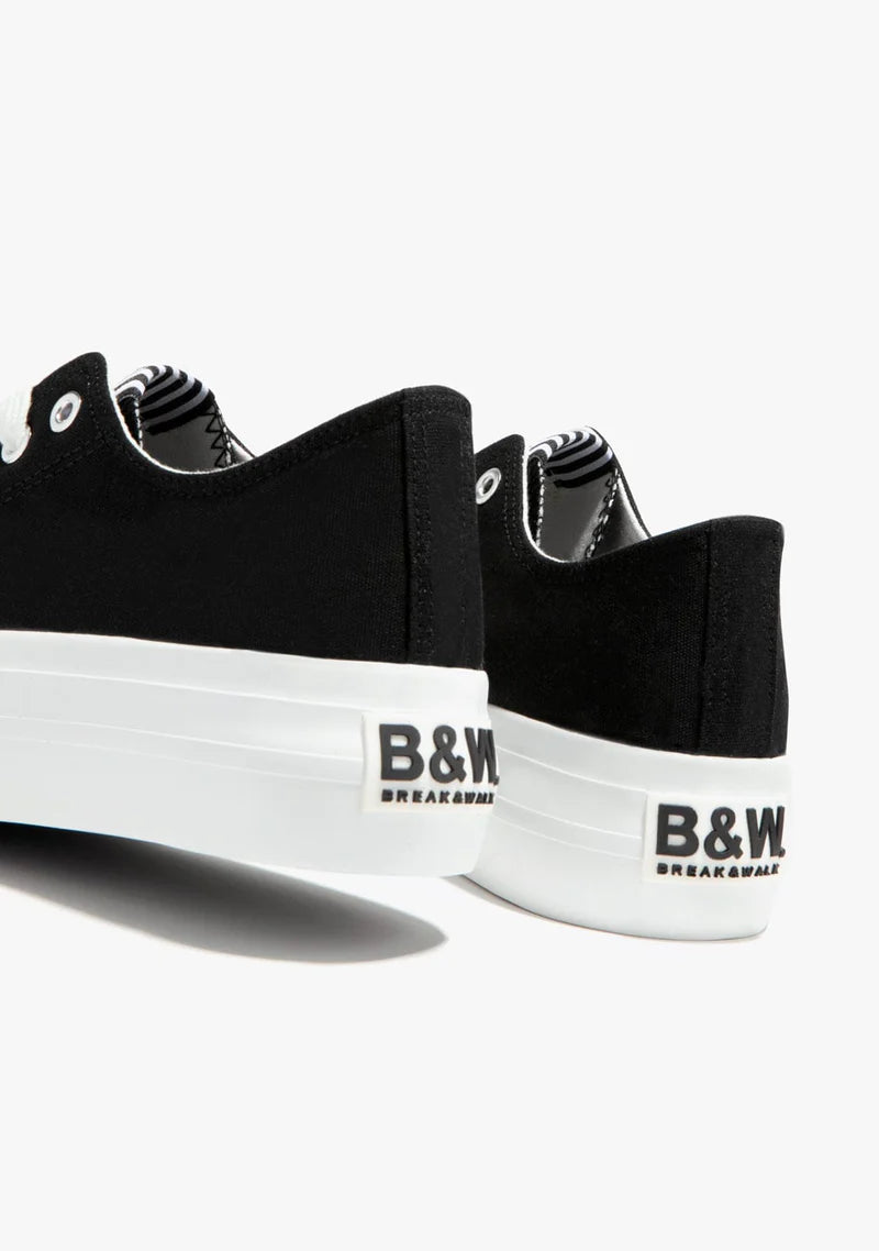 BLACK BASIC CANVAS SNEAKERS