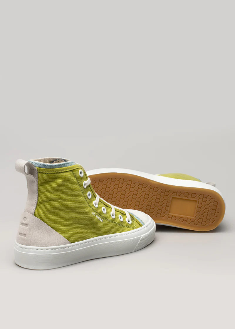 V3 HIGH OLIVE & BRICK CANVAS SNEAKERS