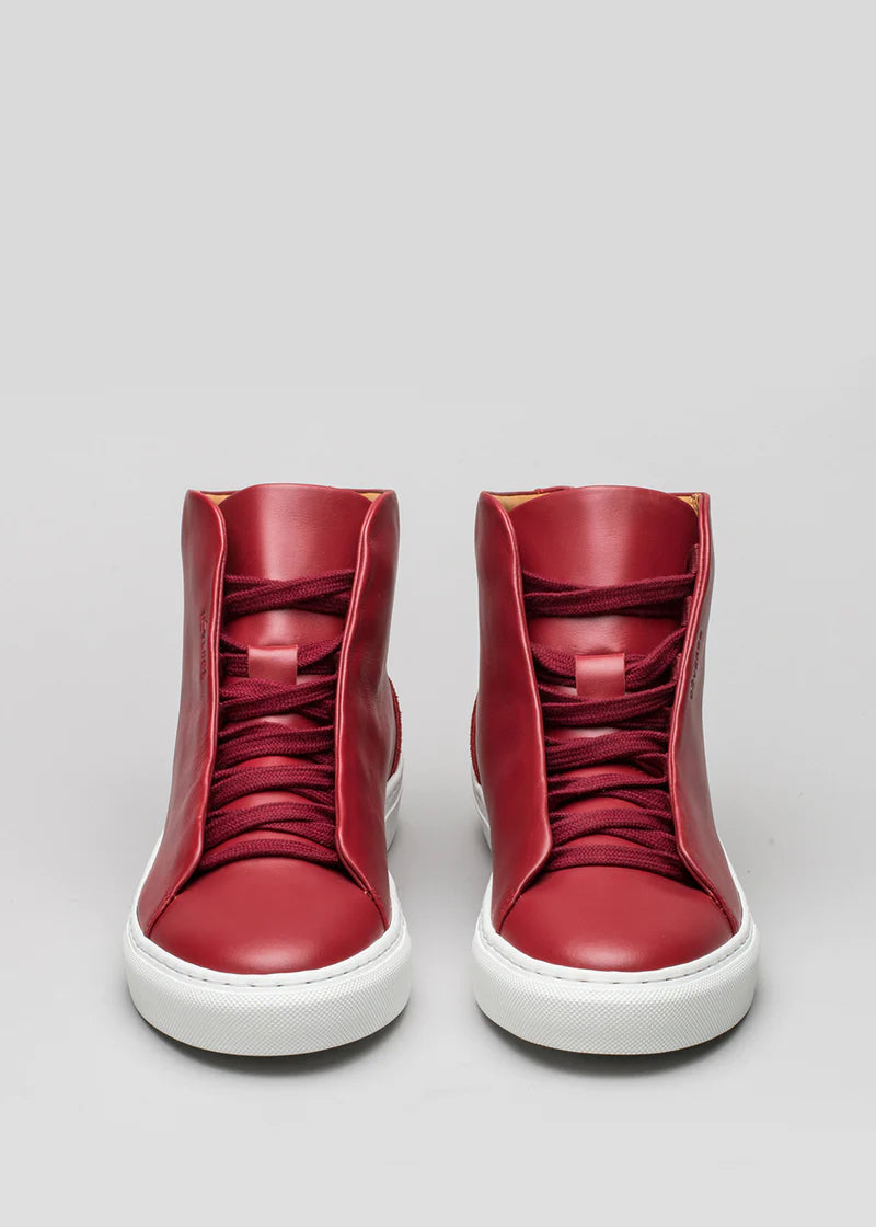 V6 RED WINE LEATHER SNEAKER