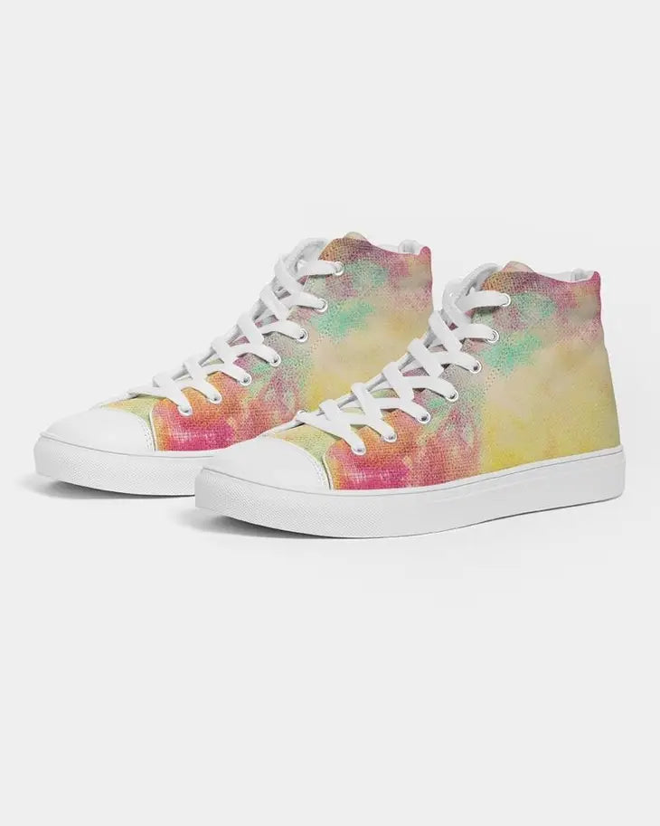 TIE DYE HIGH TOP CANVAS SNEAKERS