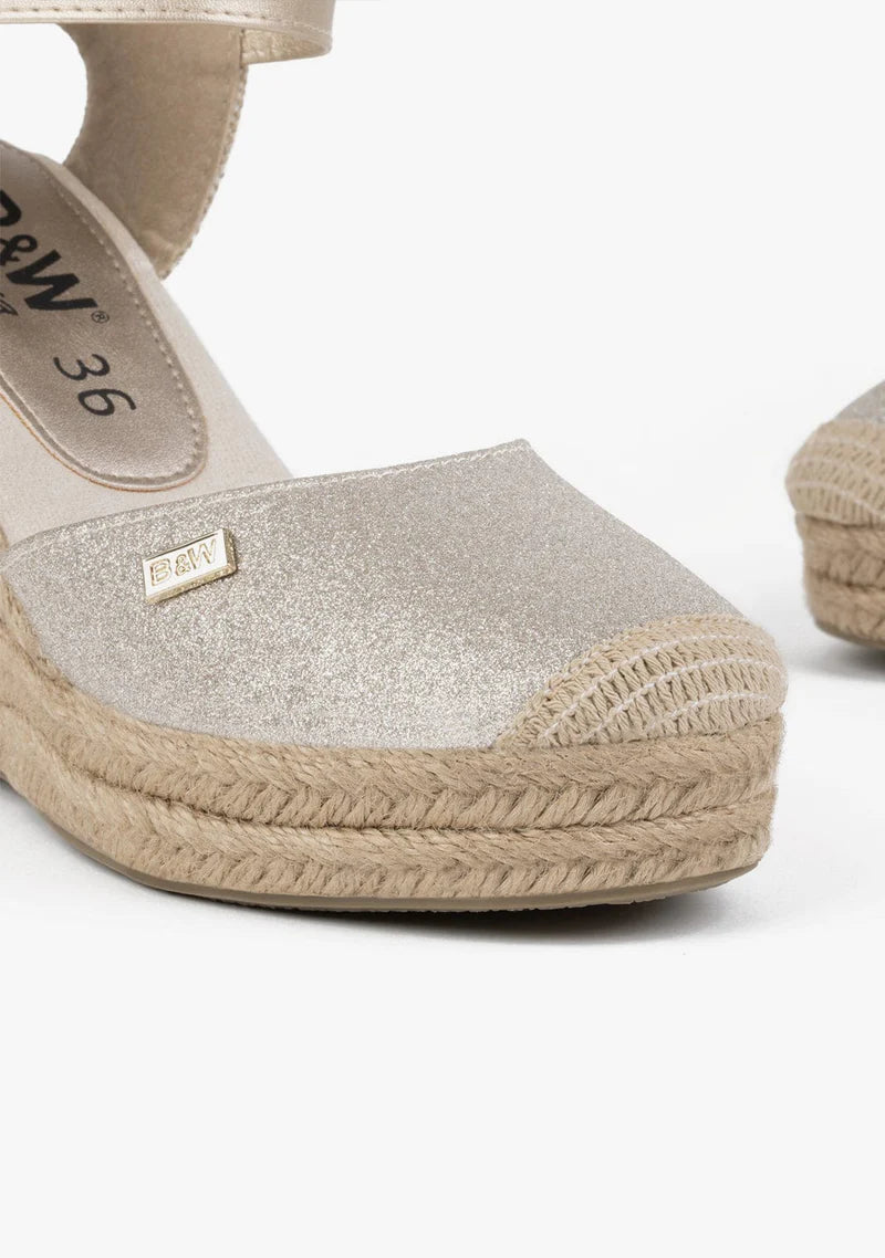 WEDGE CAPRI GLITTER ESPADRILLES