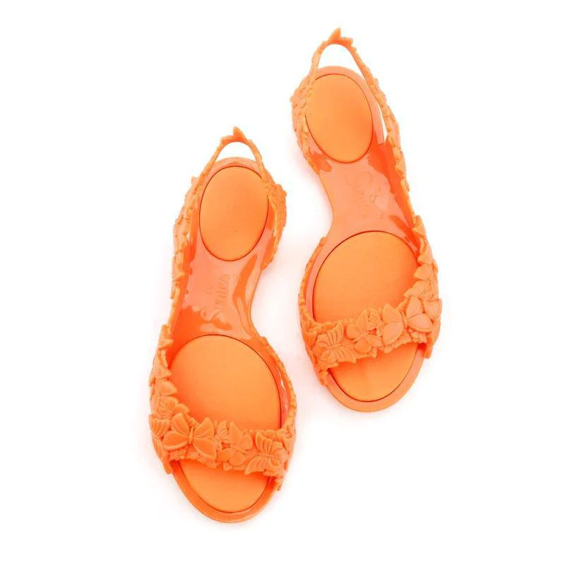 SUNIES BUTTERFLY NEON ORANGE SANDALS