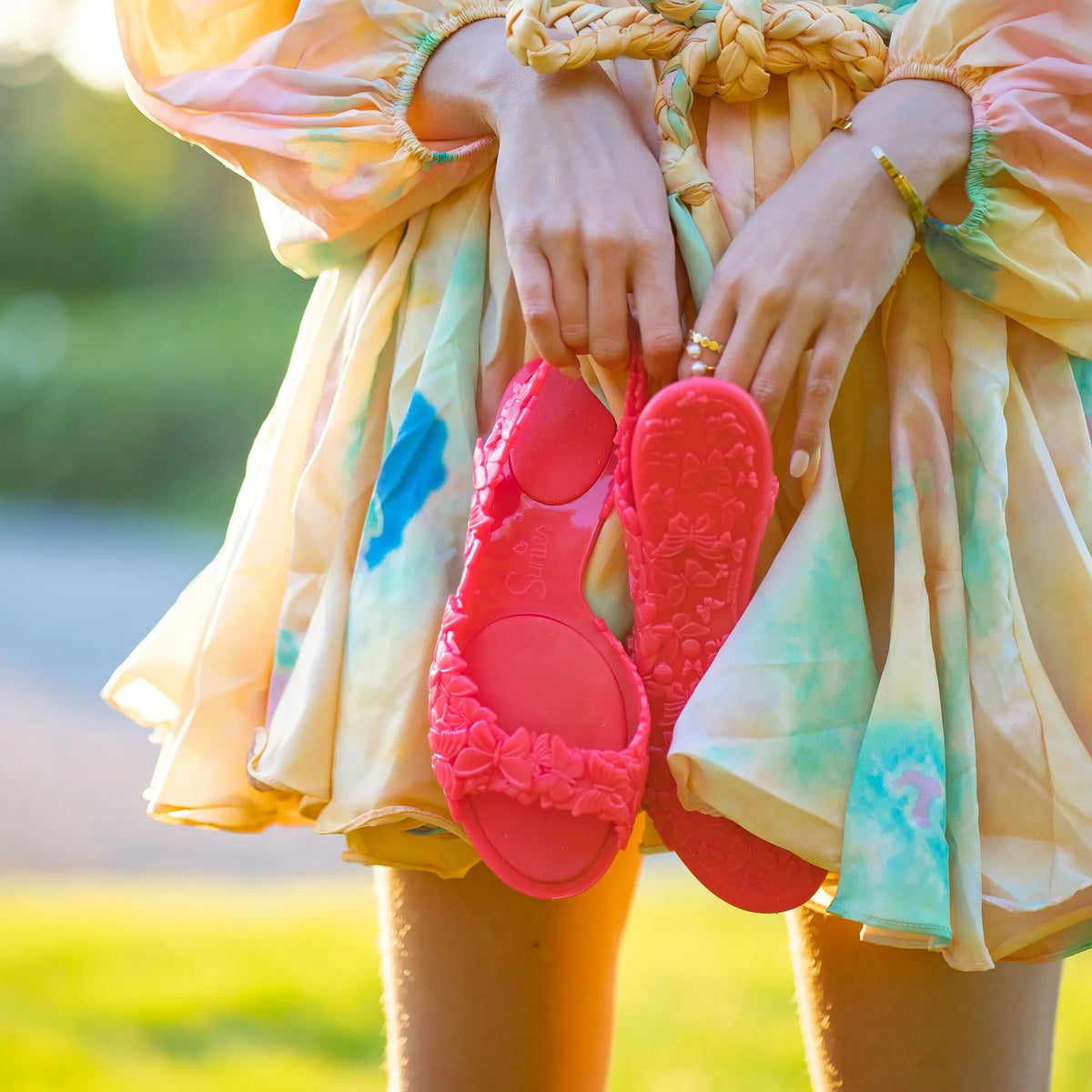 SUNIES BUTTERFLY MISTY PINK SANDALS