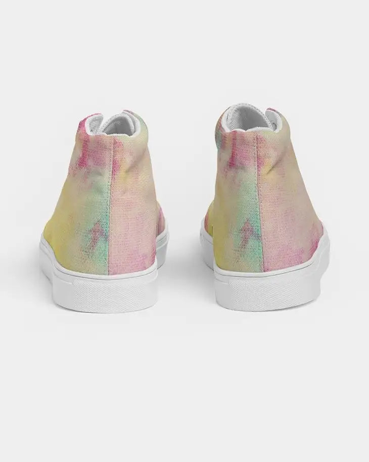 TIE DYE HIGH TOP CANVAS SNEAKERS