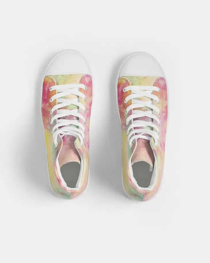 TIE DYE HIGH TOP CANVAS SNEAKERS