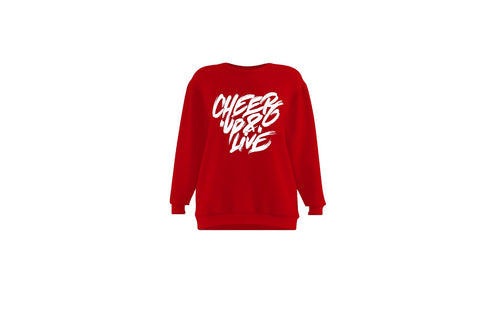 Cheer Up & Live Unisex Crewneck (Red)