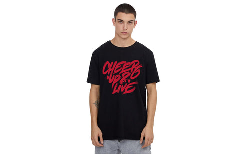 Cheer Up & Live Unisex Tee (Black/Red)