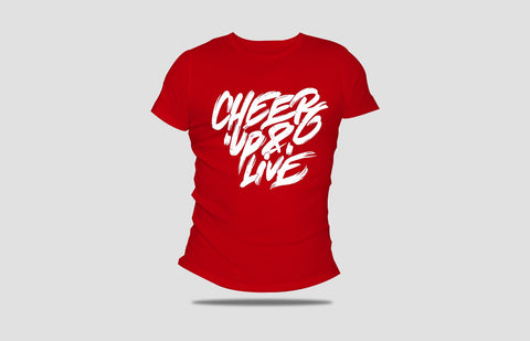 Cheer Up & Live Tee (Red)