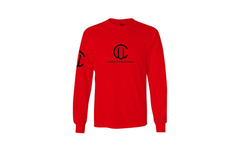Cheer Up New York Logo Long Sleeve Unisex Tee (Red/Black)