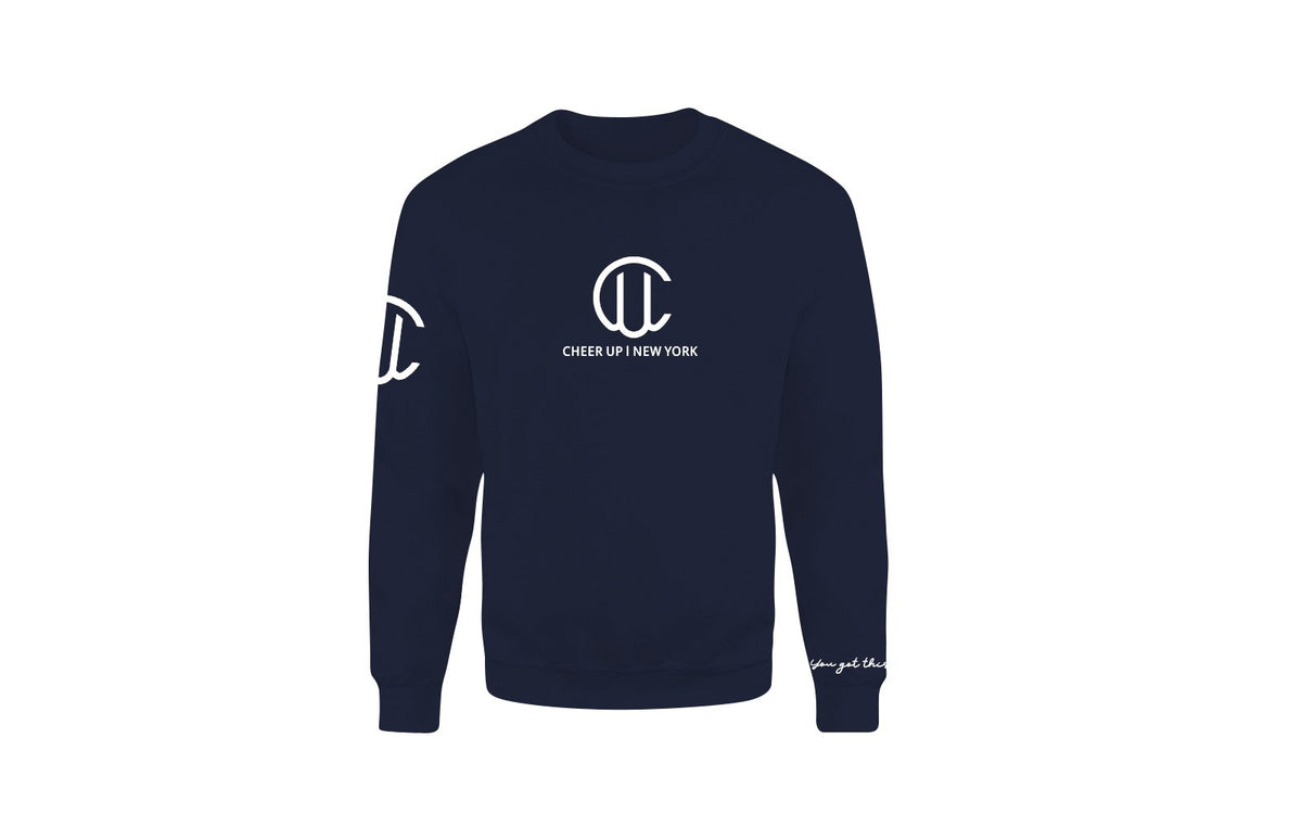 Cheer Up New York Logo Unisex Crewneck (Navy)