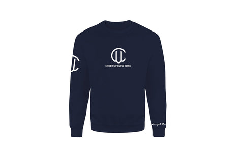 Cheer Up New York Logo Unisex Crewneck (Navy)