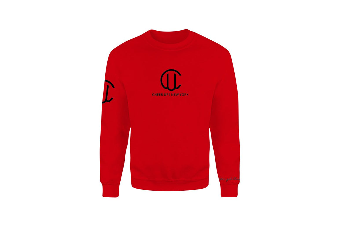 Cheer Up New York Logo Unisex Crewneck (Red/Black)