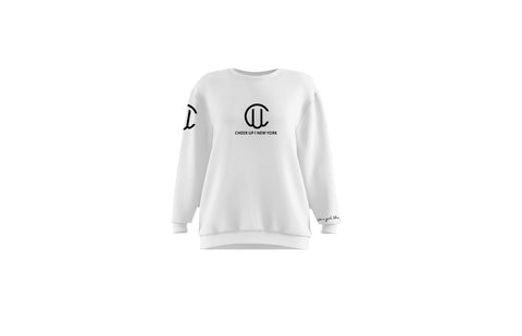 Cheer Up New York Logo Unisex Crewneck (White)