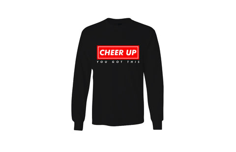 Cheer Up New York Logo Long Sleeve Unisex Tee (Black)