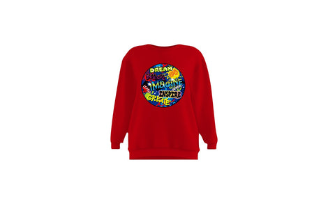 Dream Imagine & Inspire Unisex Crewneck (Red)