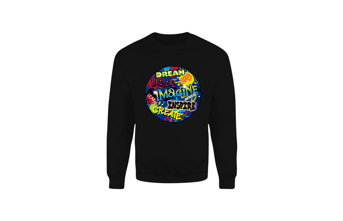Dream Imagine & Inspire Unisex Crewneck (Black)