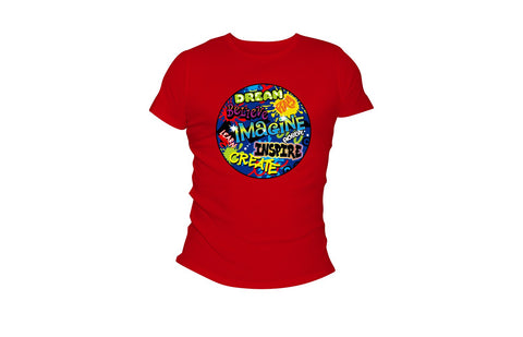 Dream Imagine & Inspire Unisex Tee (Red)