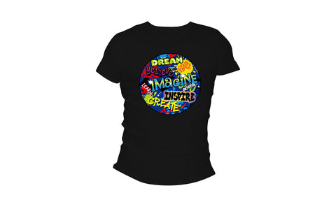 Dream Imagine & Inspire Unisex Tee (Black)