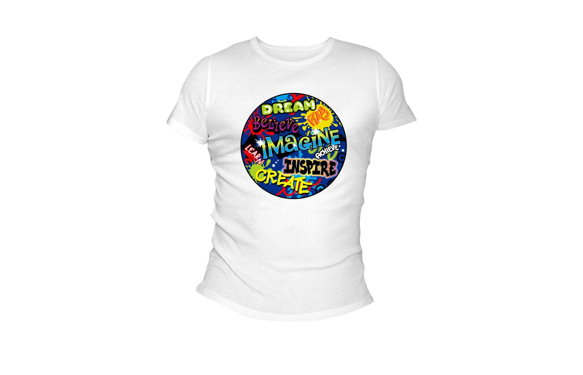 Dream Imagine & Inspire Unisex Tee (White)