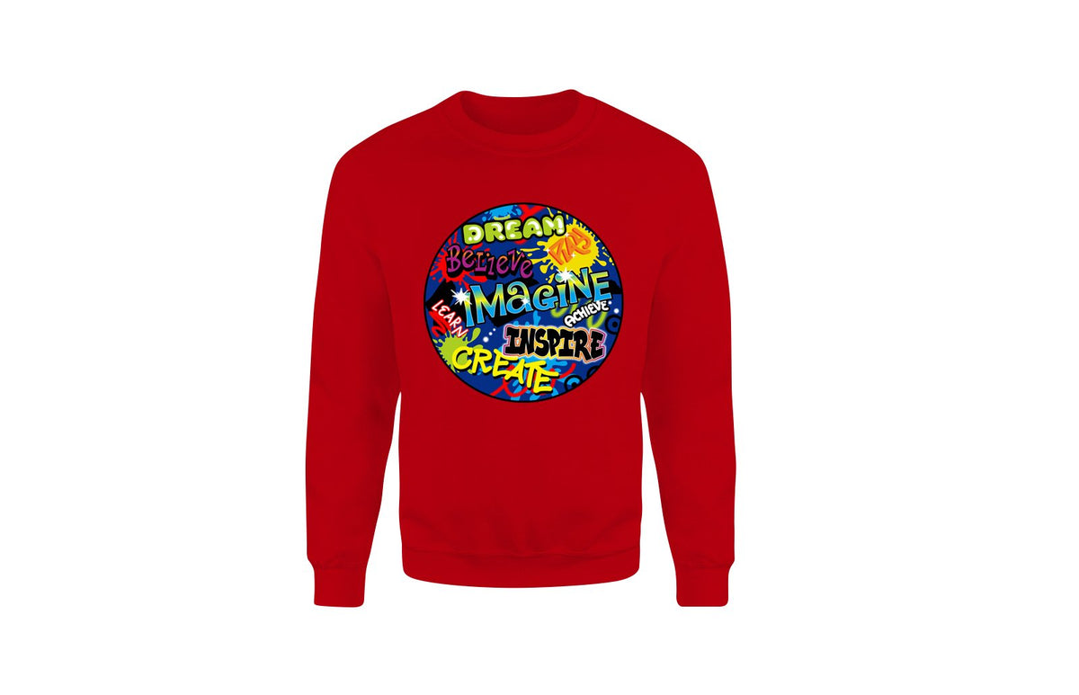 Dream Imagine & Inspire Unisex Crewneck (Red)