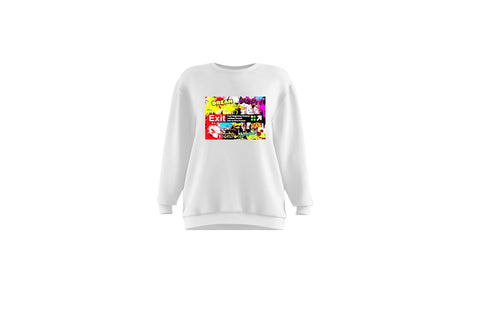 Exit Subway Unisex Crewneck (White)