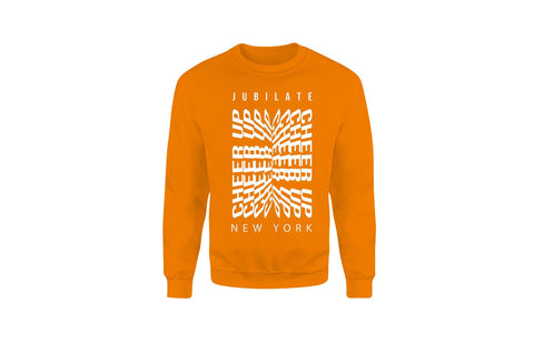 Jubilate Cheer Up New York Unisex Crewneck (Orange/White)