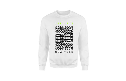 Jubilate Cheer Up New York Unisex Crewneck (White)