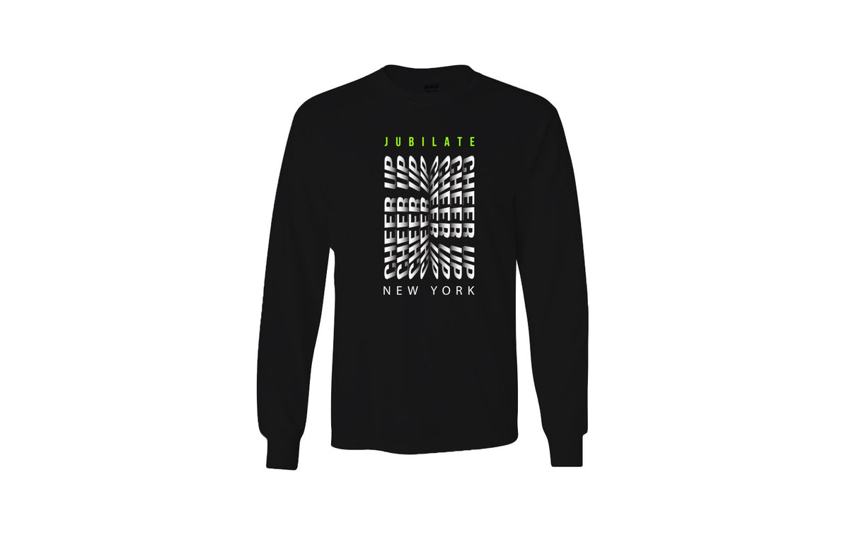 Jubilate Cheer Up New York Long Sleeve Unisex Tee (Black)