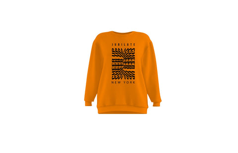 Jubilate Cheer Up New York Unisex Crewneck (Orange/Black)