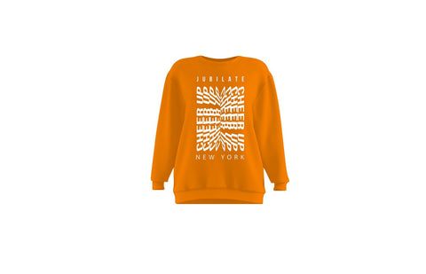 Jubilate Cheer Up New York Unisex Crewneck (Orange/White)