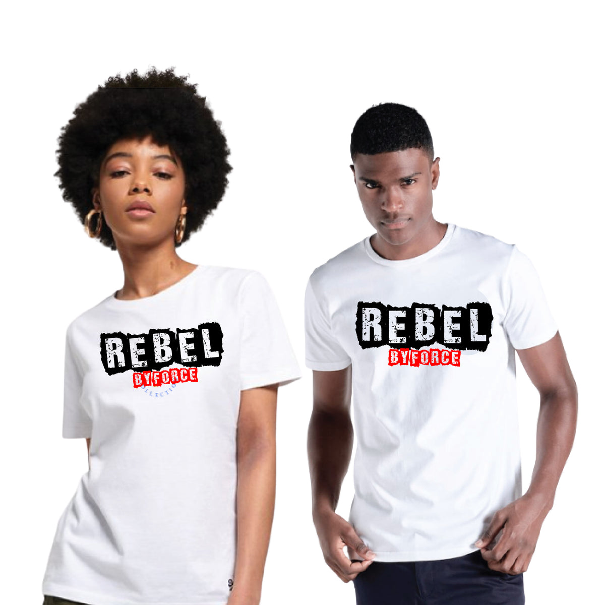 Rebel By Force Unisex Tee (White/Black)