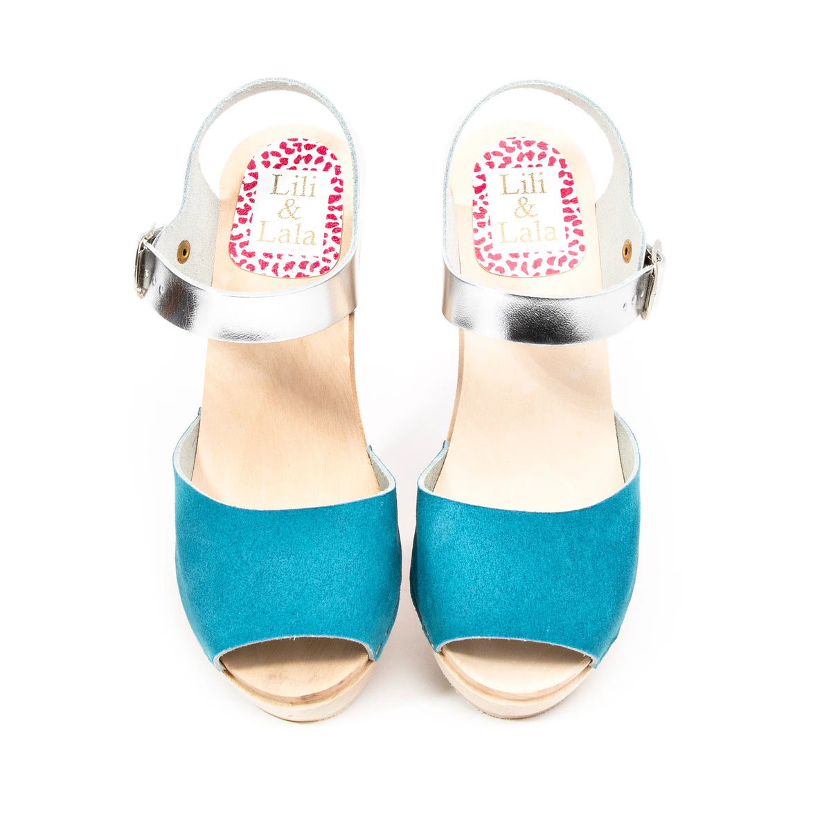 VISBY TURQUOISE & SILIVER SANDALS