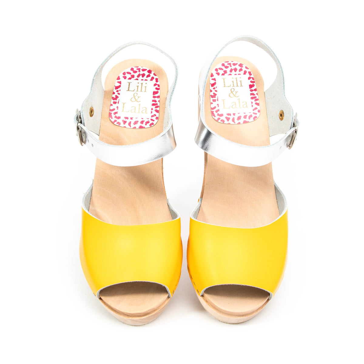 VISBY YELLOW & SILVER SANDALS