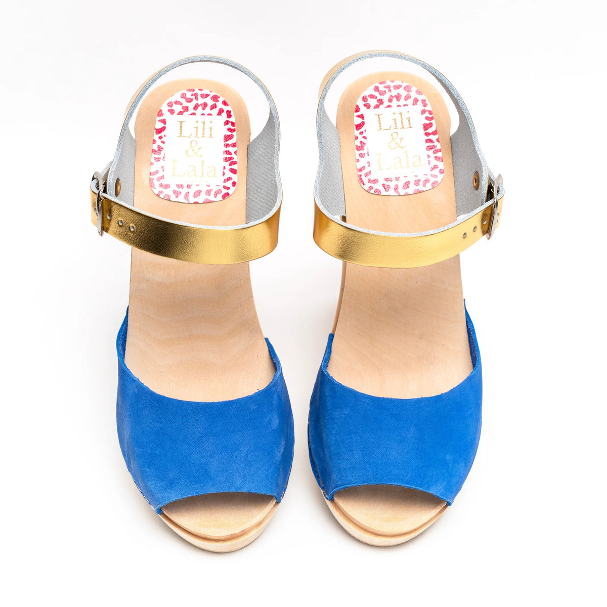 VISBY ROYAL BLUE & GOLD SANDALS