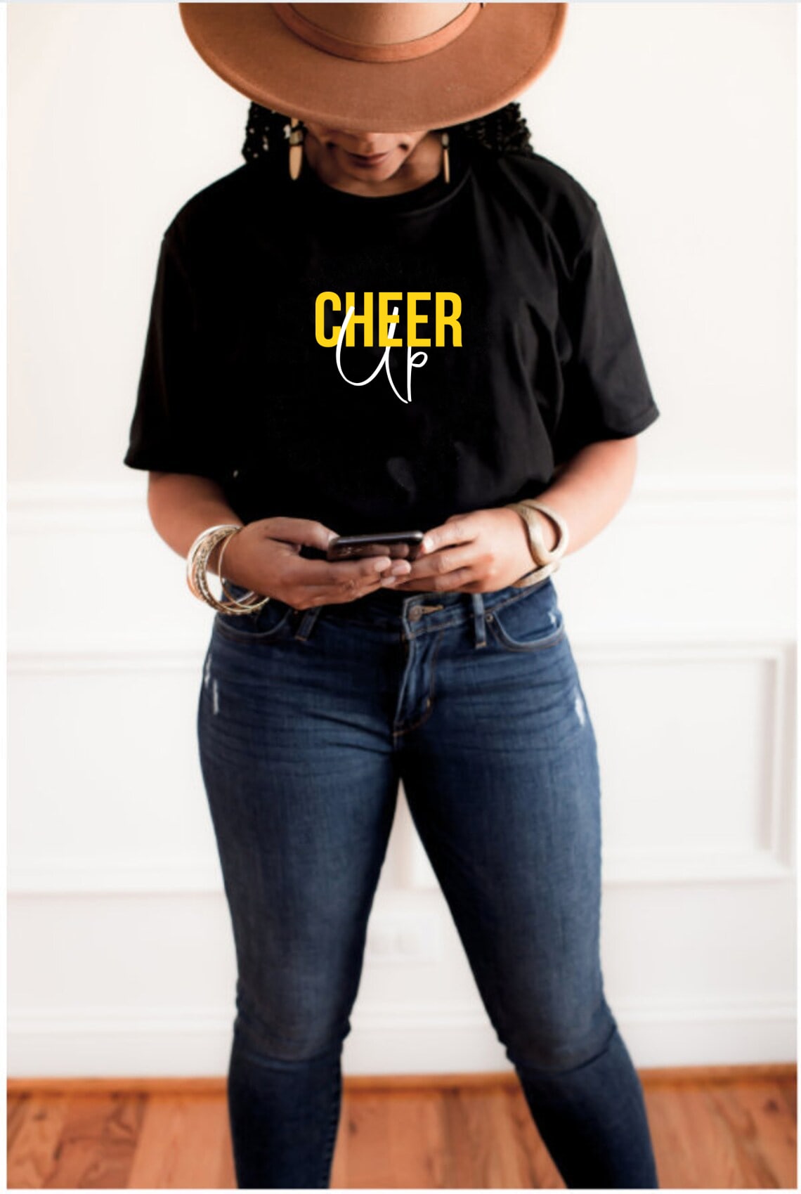 Cheer UP Unisex Tee (Black/Yellow)