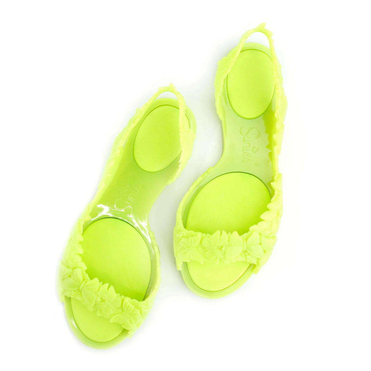 SUNIES BUTTERFLY NEON YELLOW SANDALS