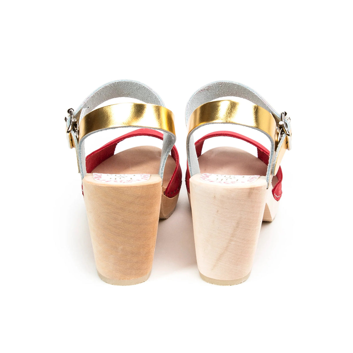 VISBY RED & GOLD SANDALS