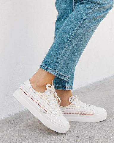 Quilted Stripe Women Sneakers