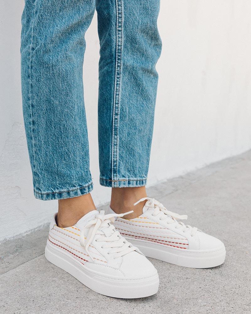 Quilted Stripe Women Sneakers