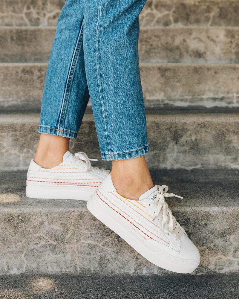 Quilted Stripe Women Sneakers
